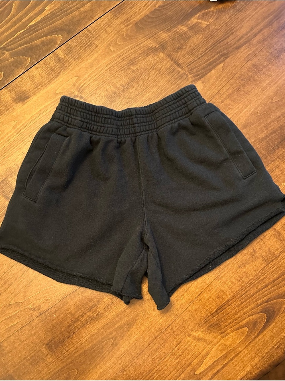 aerie black high-rise sweat shorts size XS